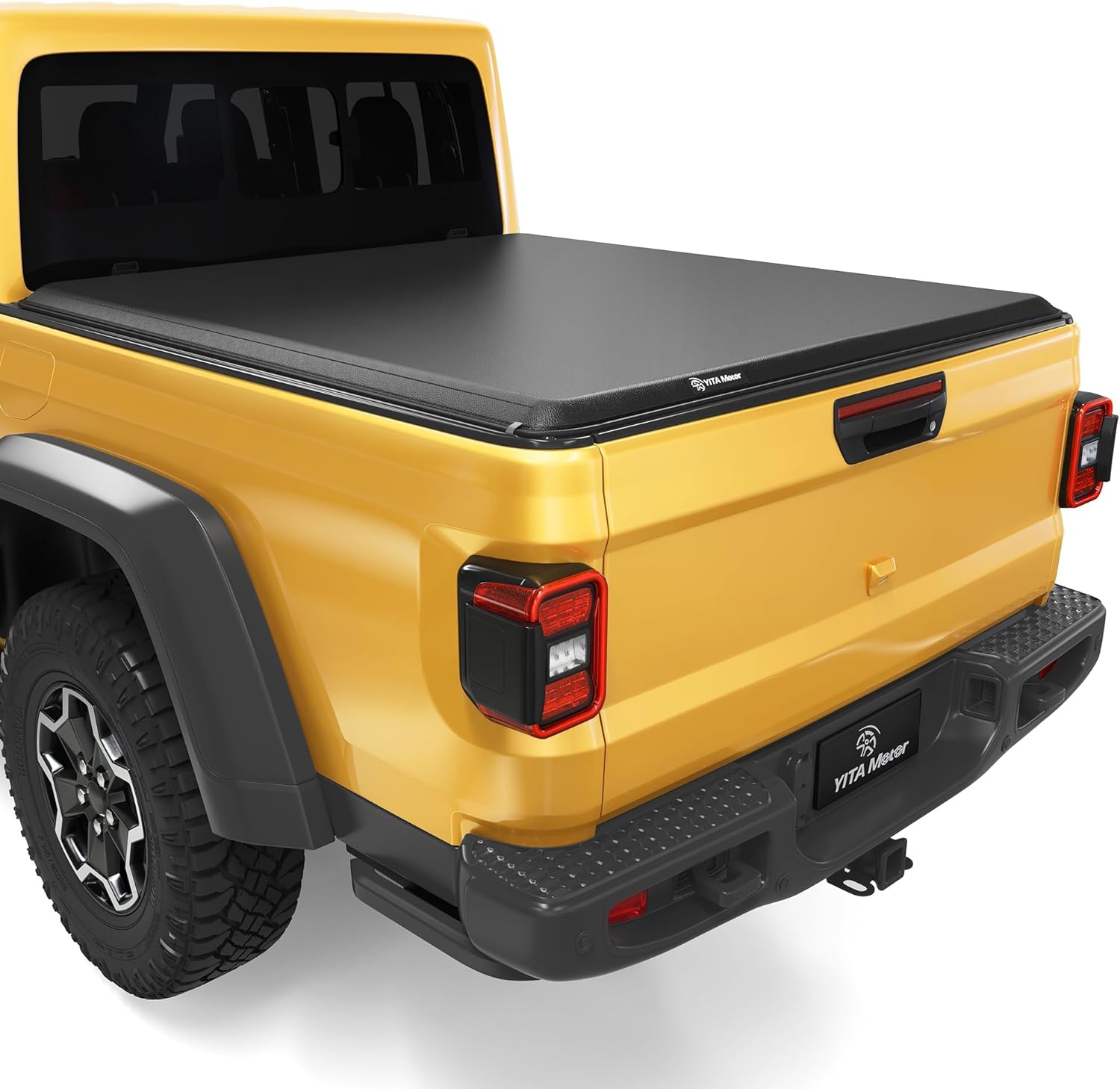 YITAMOTOR Soft Roll Up Truck Bed Tonneau Cover Compatible with 2020 2021 2022 2023 2024 Jeep Gladiator JT 5 ft Bed w/o Trail Rail System