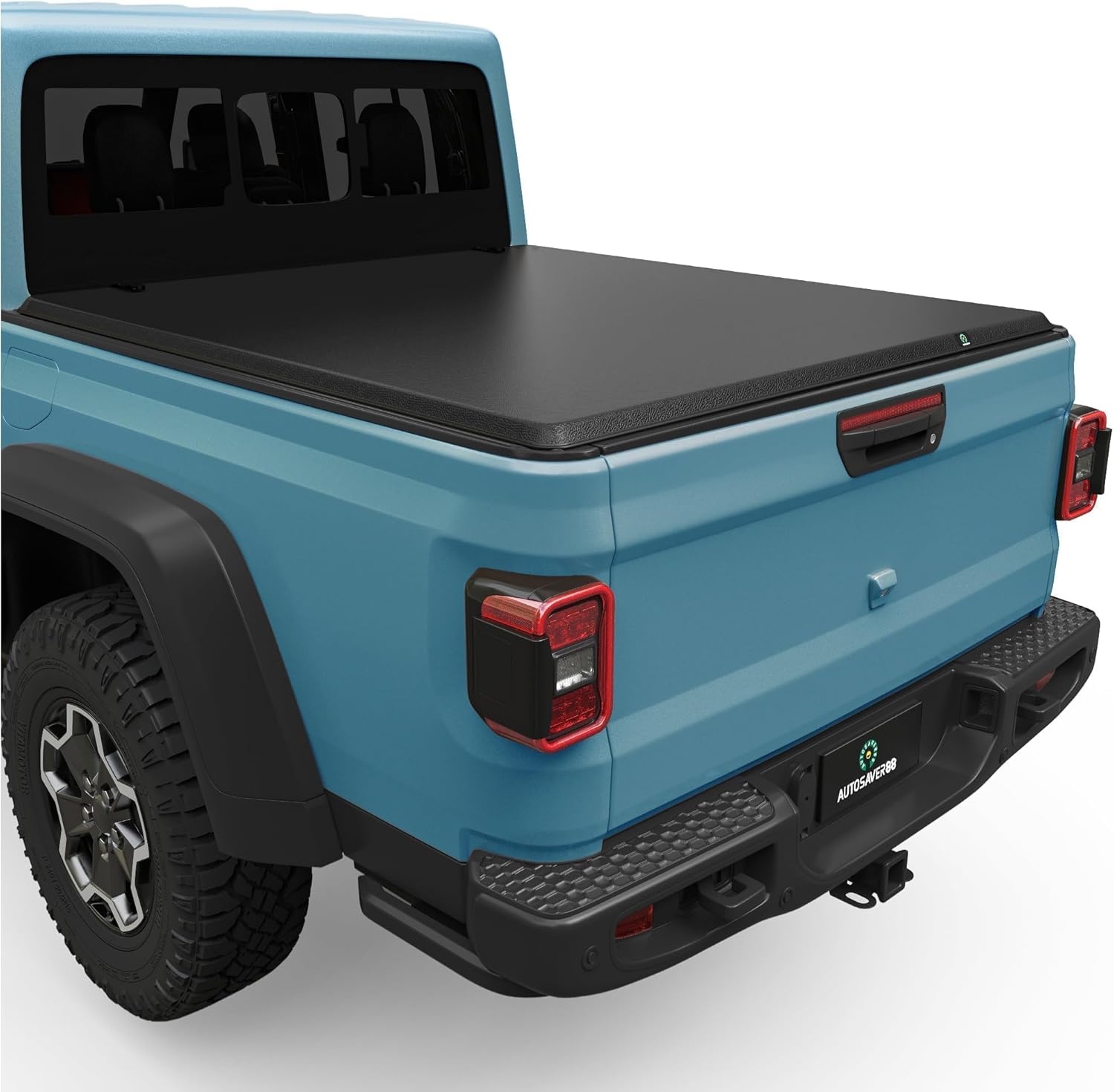 YITAMOTOR Soft Roll Up Truck Bed Tonneau Cover Compatible with Jeep Gladiator JT 2020 2021 2022 2023 2024 5ft Bed w/or w/o Trail Rail System