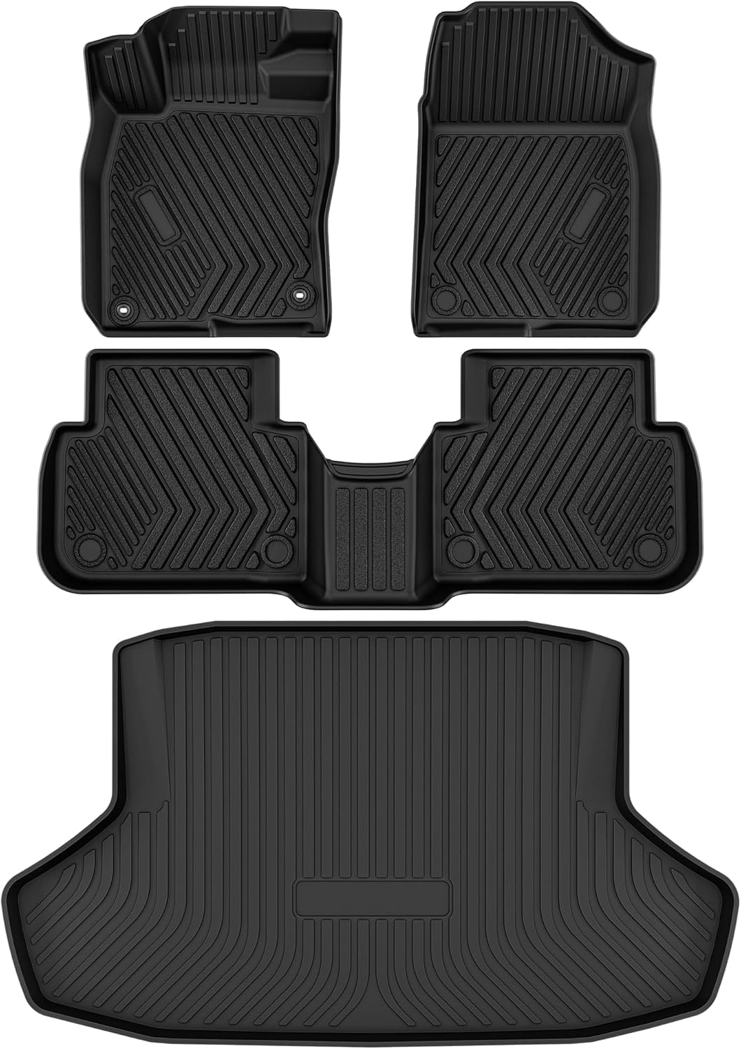 YITAMOTOR Floor Mats & Cargo Liner for Honda Civic 2022-2024 (Non Hatchback) All Weather TPE Car Mats Guard Odorless Anti-Slip Honda Civic Floor Mats Accessories, Black