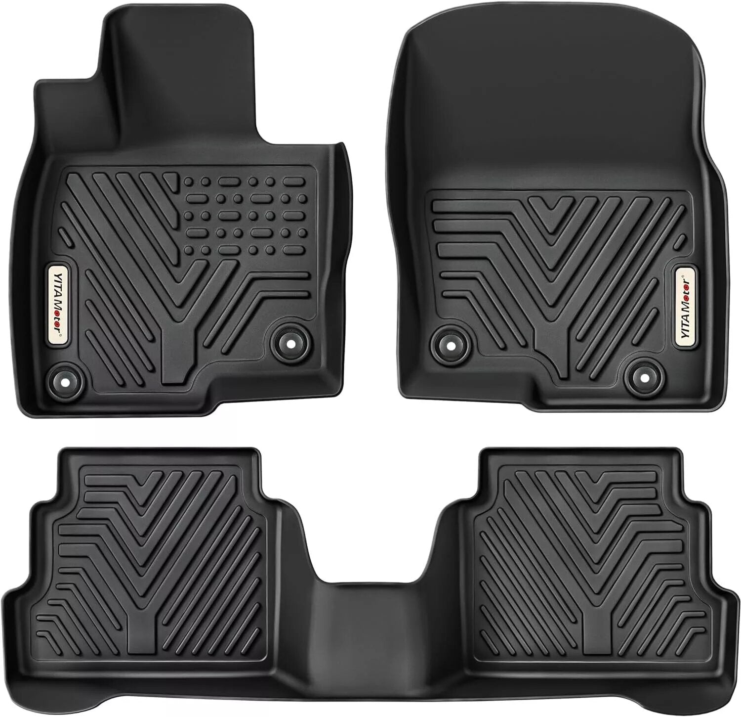 YITAMOTOR Front + Rear Floor Mats For 2017-2024 Mazda CX-5 All Weather 3D Mold Car Liners