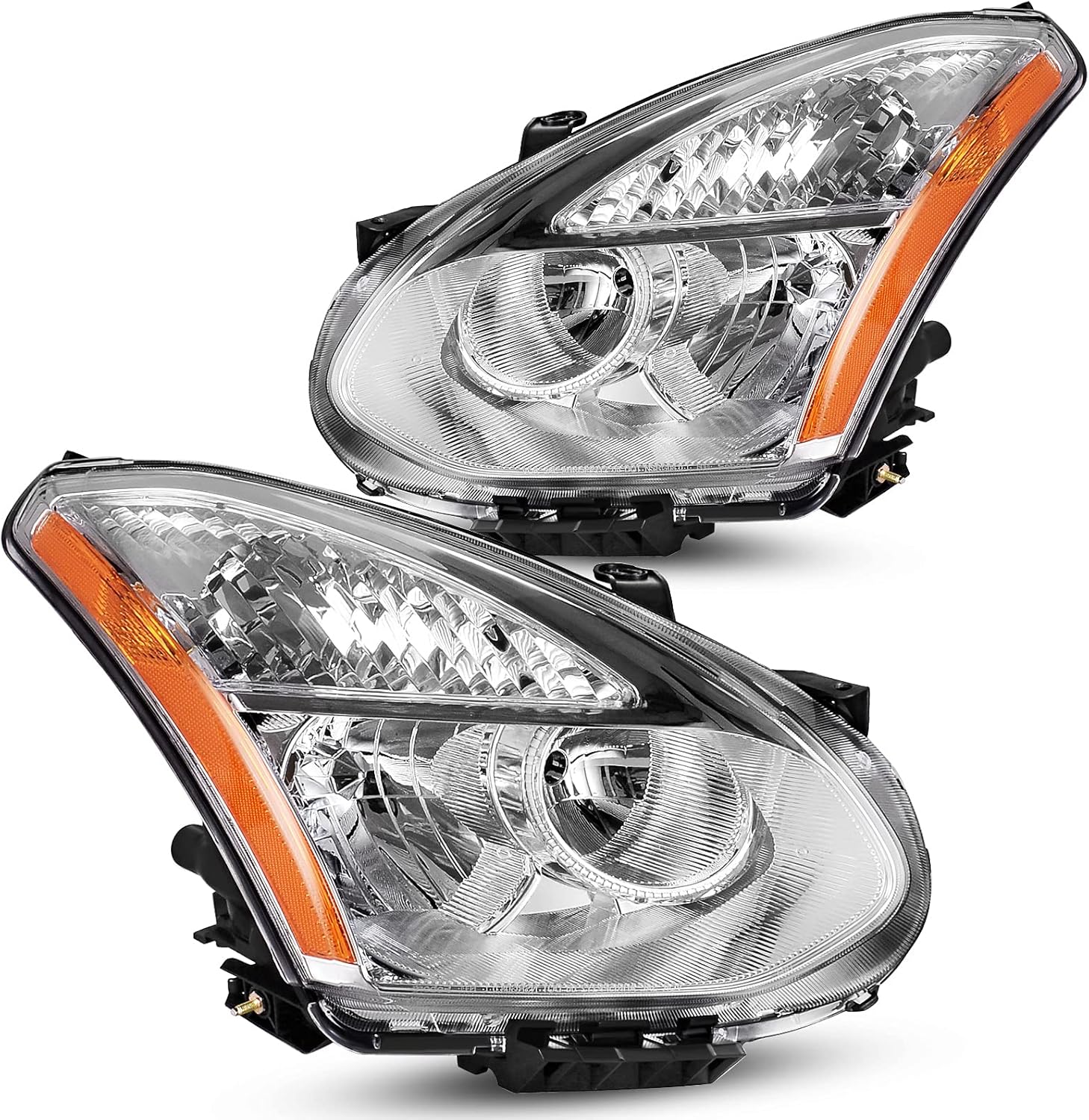 YITAMOTOR Headlights Assembly Compatible with 2008-2013 Nissan Rogue Headlamp Replacement Pair Driver and Passenger Side