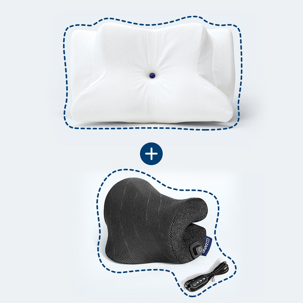 Neck Pain Relief System: Bluedott Ultra Button Pillow and NekGenic Pro