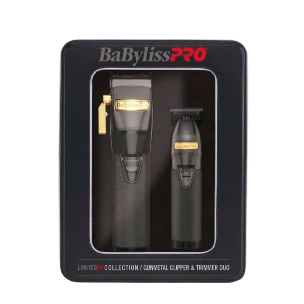 BaBylissPRO LimitedFX Collection Gunmetal Clipper & Trimmer Duo