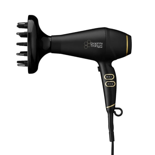 BaBylissPRO Graphite Titanium Ionic Hair Dryer with Diffuser