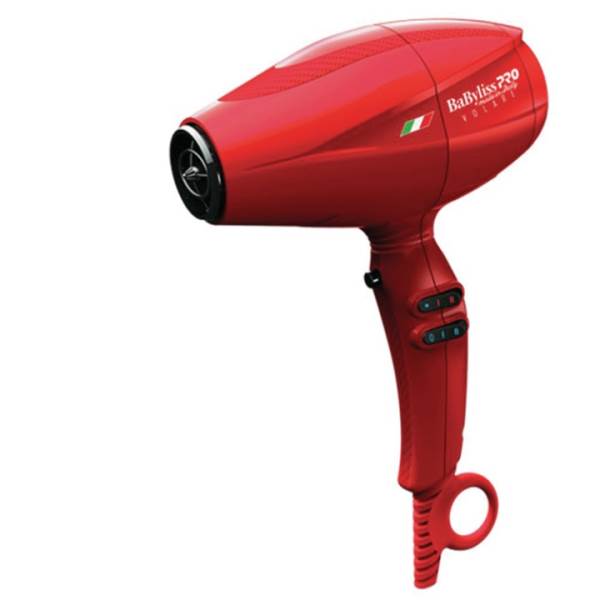 BaBylissPRO Nano Titanium Volare V2 Mid-Size Dryer Ferrari-Designed Engine - Red