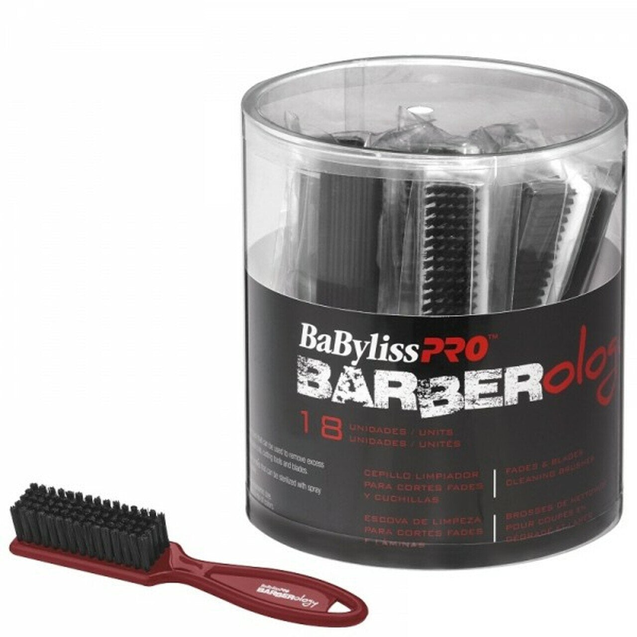 BaBylissPRO Barberology Fade Clean Brush Bucket -12 Pieces