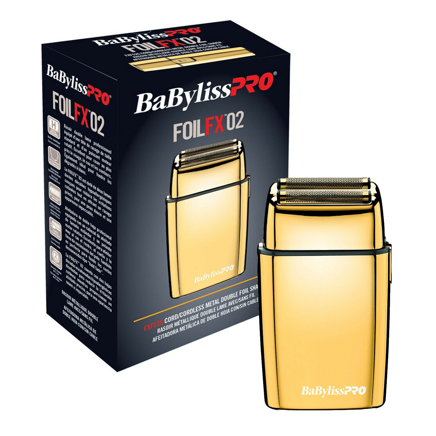 BaBylissPRO Cordless Metal Gold Double Foil Shaver