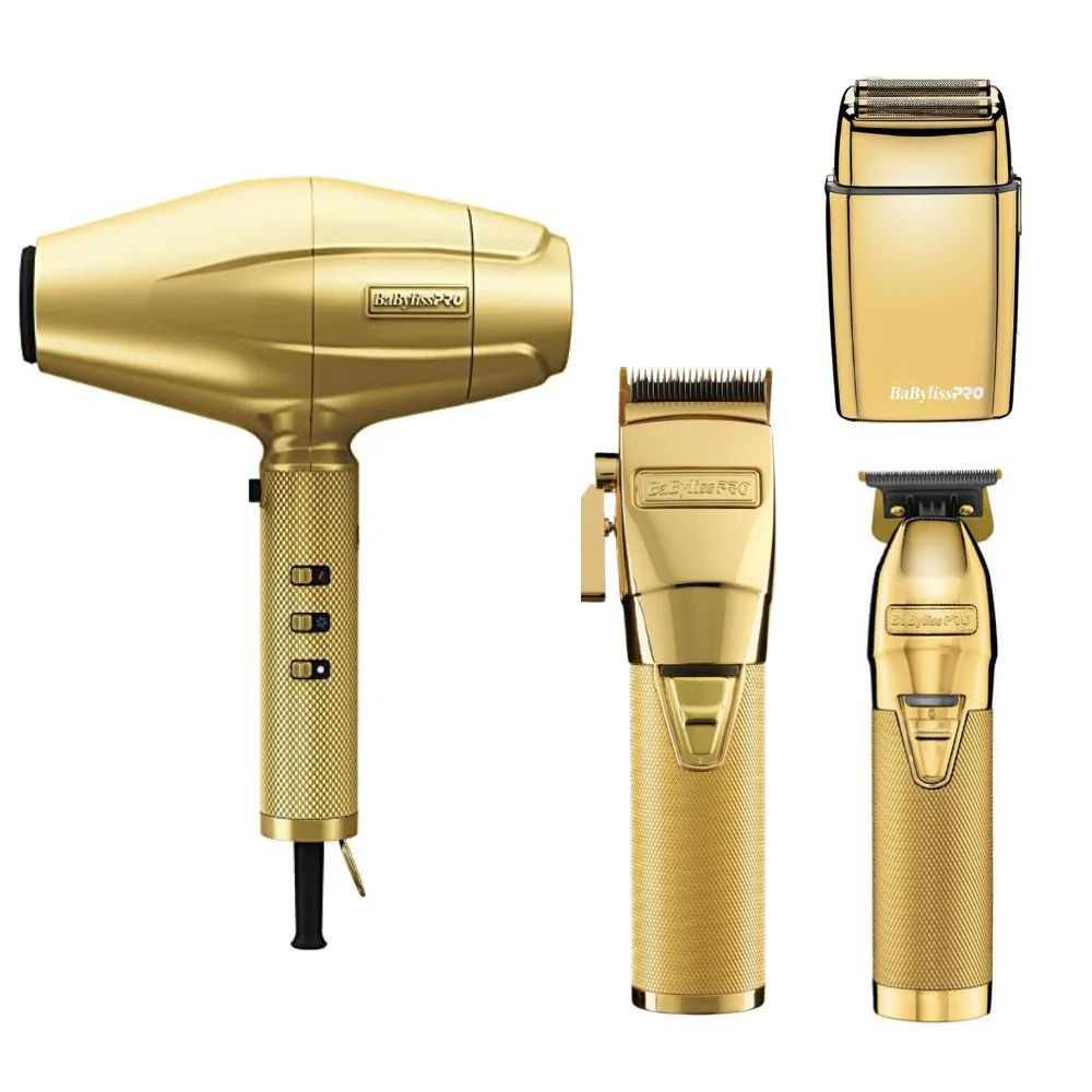 BaBylissPRO GoldFX Clipper, Trimmer, Shaver & Dryer Combo