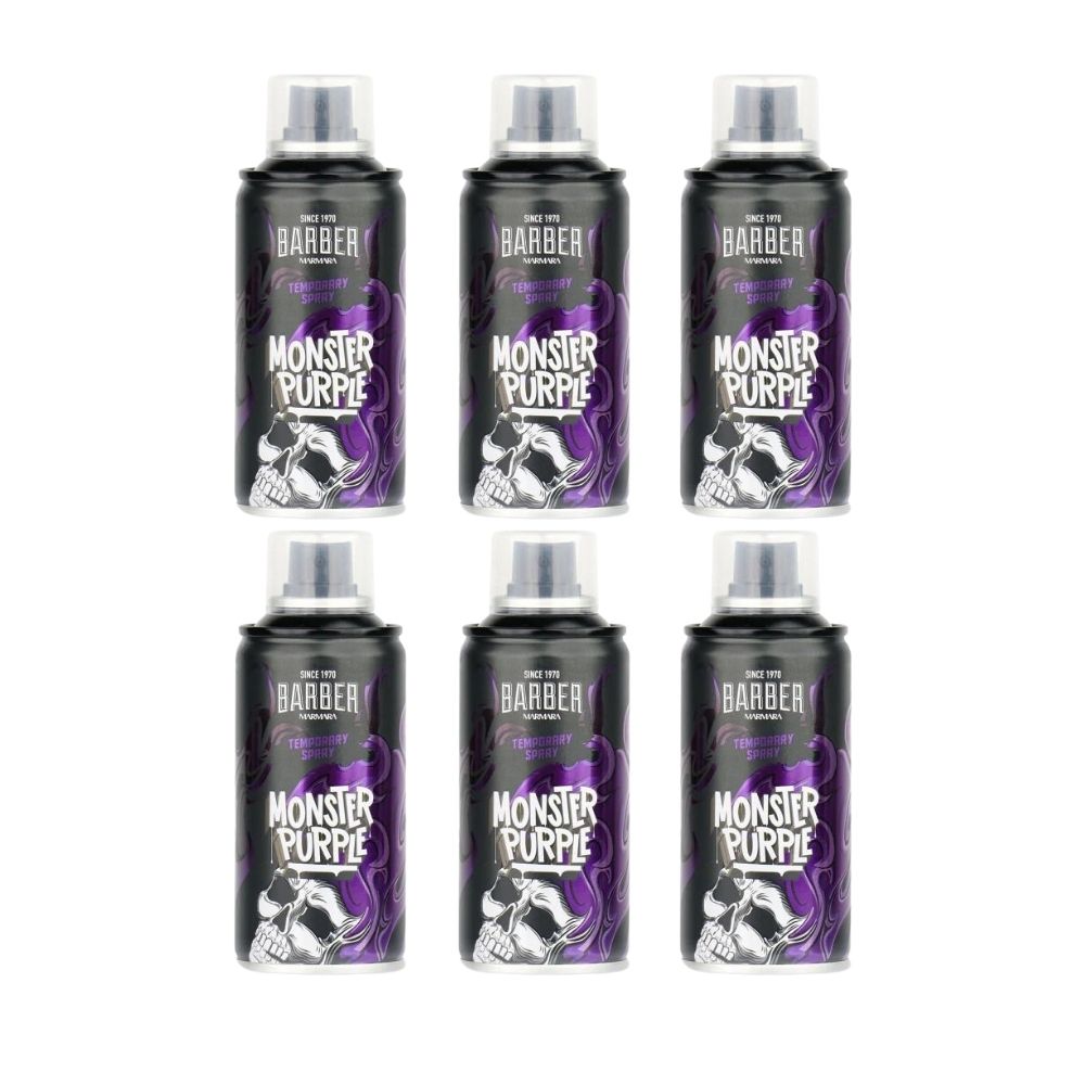 Marmara Barber Hair Color Spray, Monster Purple 5.07 oz - 6 Pack