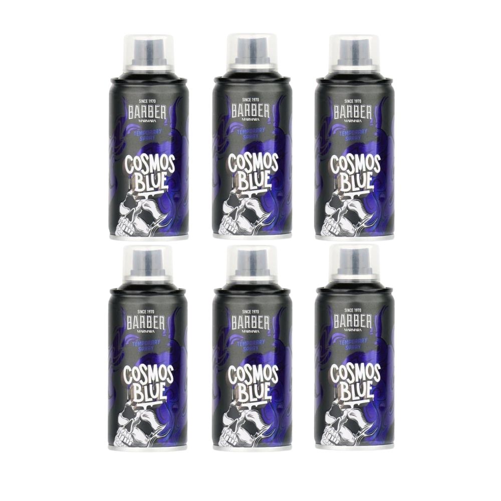 Marmara Barber Hair Color Spray, Cosmos Blue 5.07 oz - 6 Pack