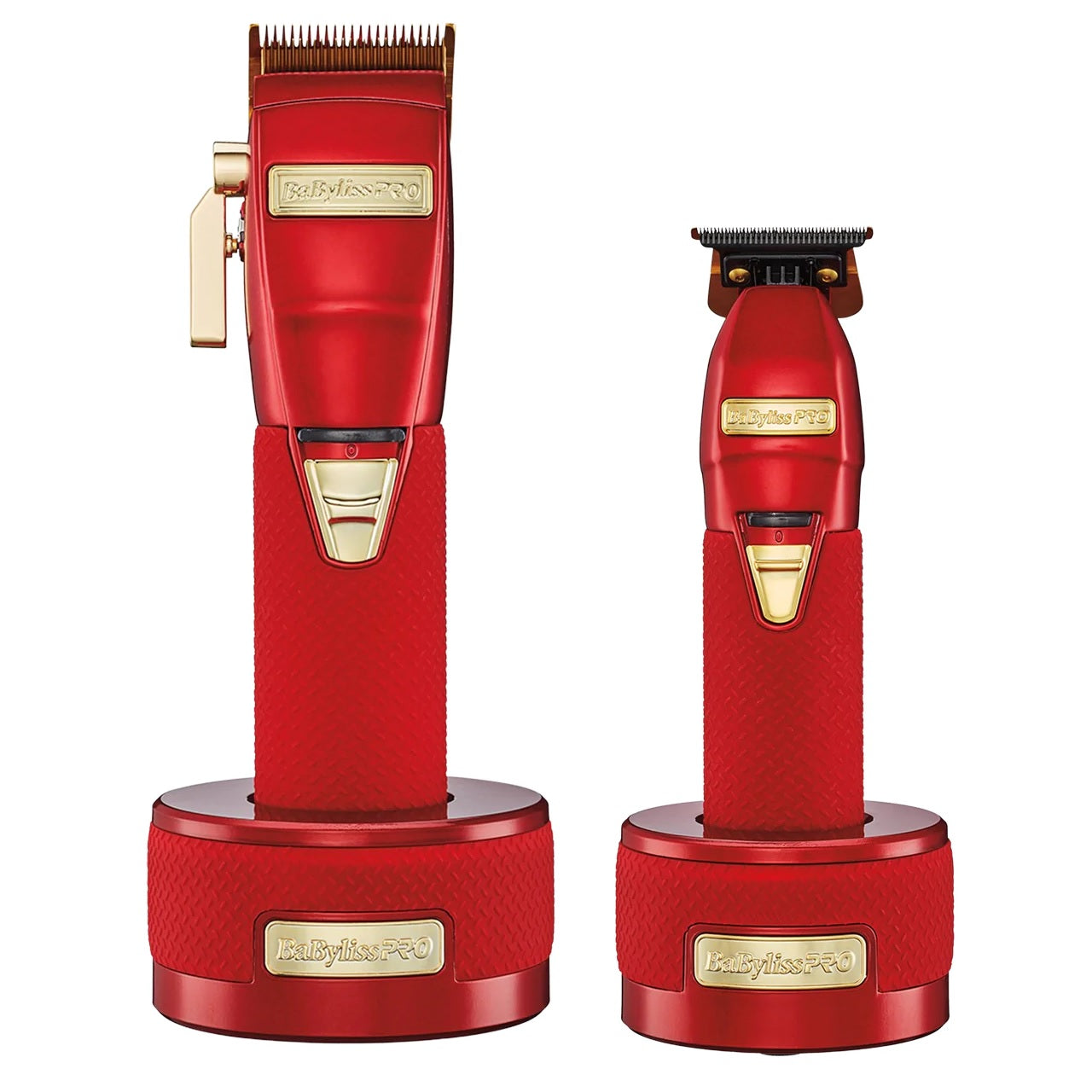 BaBylissPRO Boost FX Limited Edition Red Clipper, Trimmer & Charging Bases