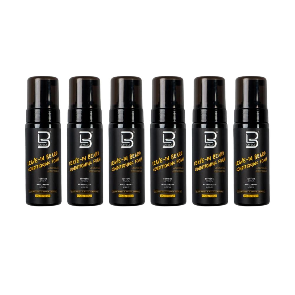 L3VEL3 Leave-in Beard Conditioning Foam 5 oz - 6 Pack