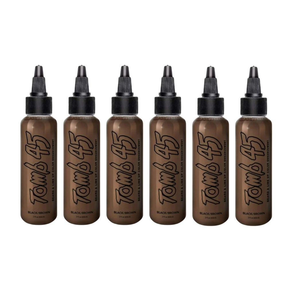 Tomb45 Beard and Line Up Color Enhancement - Black/Brown - 2 oz - Multipack