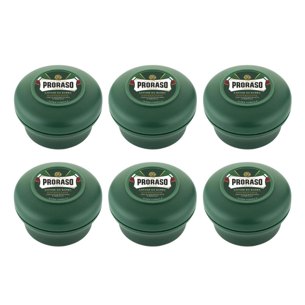 Proraso Shaving Soap in Bowl Refreshing - Green 5.2 oz - Multipack