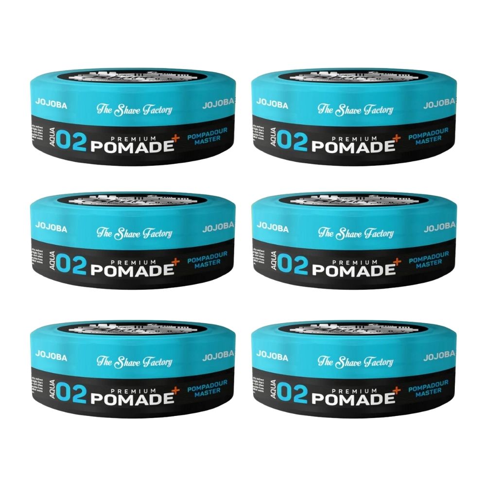 The Shave Factory Premium Pomade 02 Pompadour Master 5.07 oz - 6 Pack