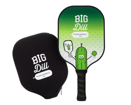 Big Dill Pickleball Co. Original Carbon Fiber Pickleball Paddle with Neoprene Cover