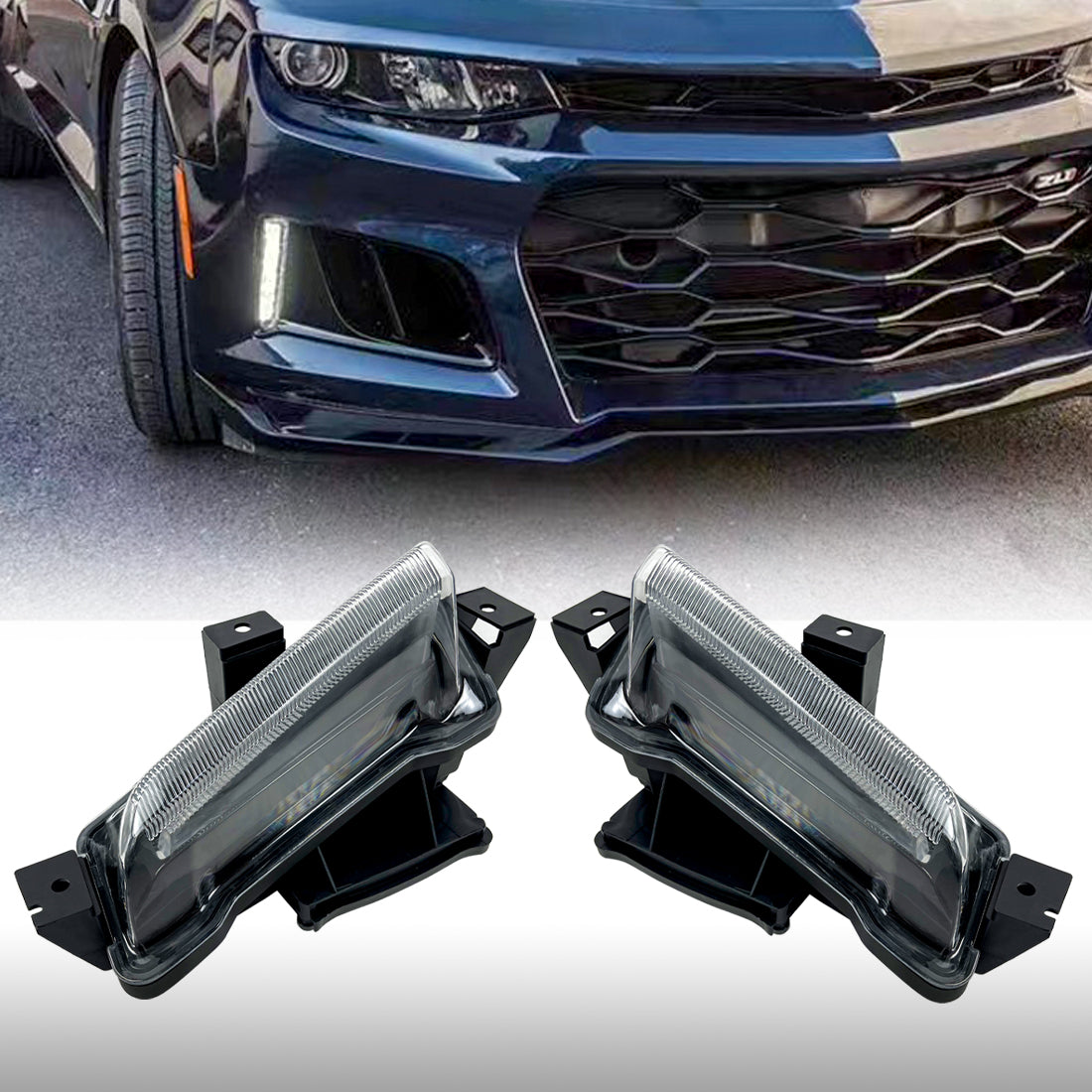 LED DRL Bumper Driving Fog Lights W/Turn Signal For 2016-2022 Chevrolet Camaro