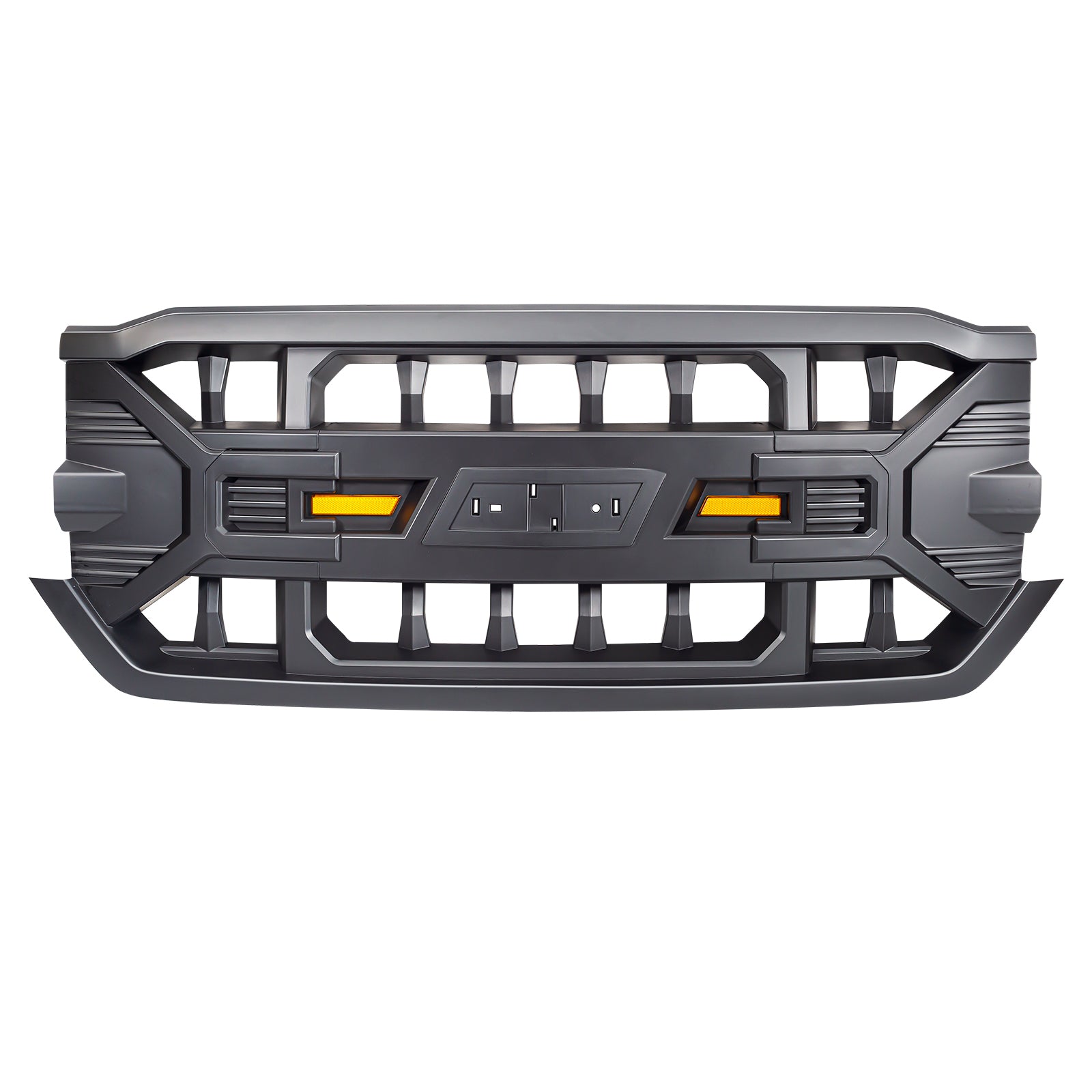 Armor Grille W/ Emblem Base - Matte Black For 16-19 Chevy Silverado 1500