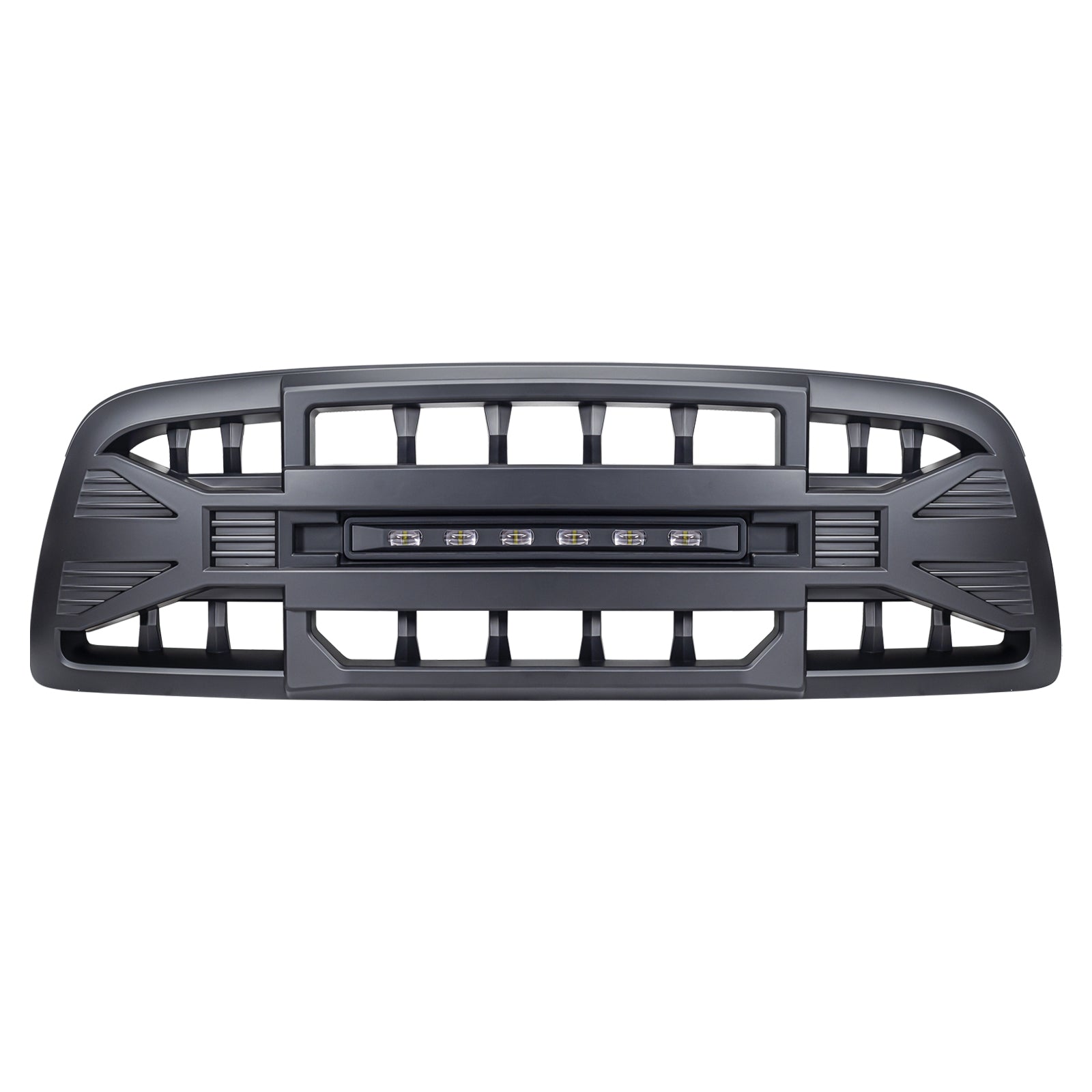 Armor Grille W/Off-Road Lights-Matte Black For 2009-2012 Dodge Ram 1500