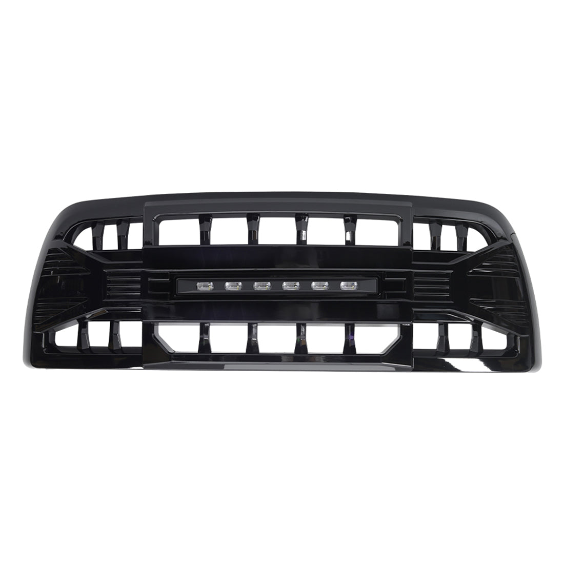 Armor Grille W/Off-Road Lights-Glossy Black For 2009-2012 Dodge Ram 1500