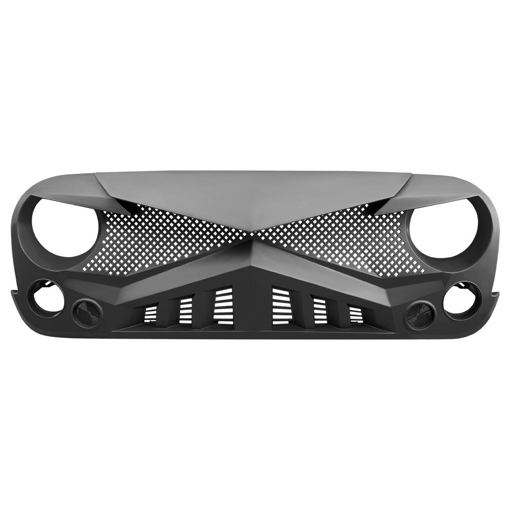 Hawke Grille - Matte Black for 07-18 Jeep Wrangler JK