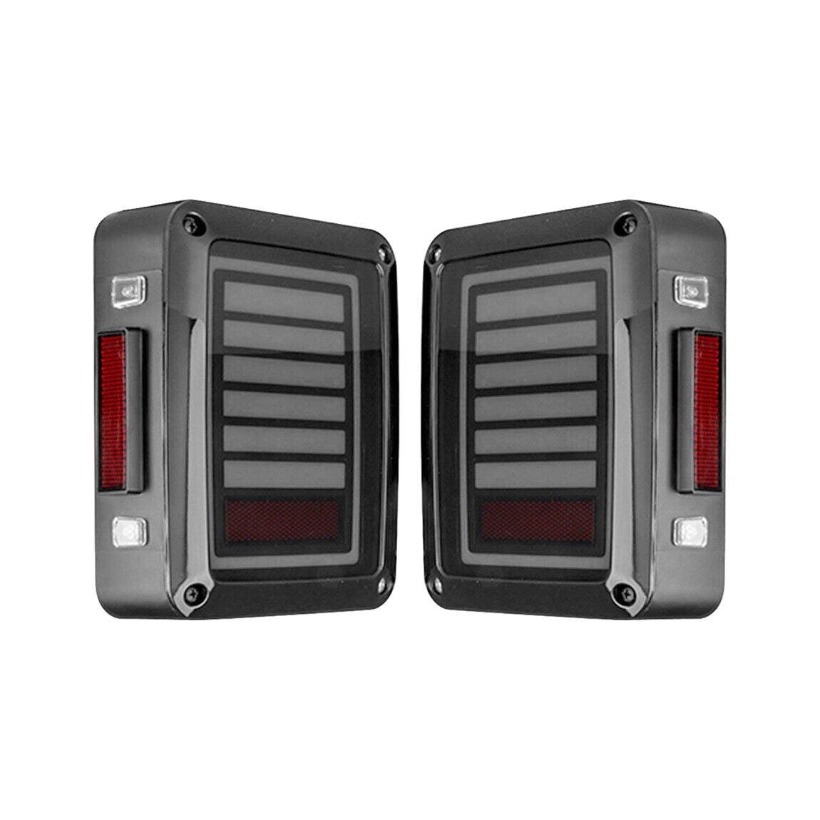 Smoked 6 Bar Tail Lights w/Turn Signal For 07-18 Jeep Wrangler JK/JKU