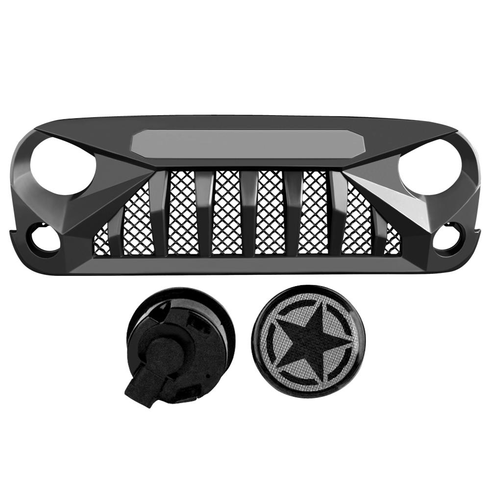 Gladiator Vader Grille & Smoked Star Turn Lights Combo for 07-18 Jeep Wrangler JK