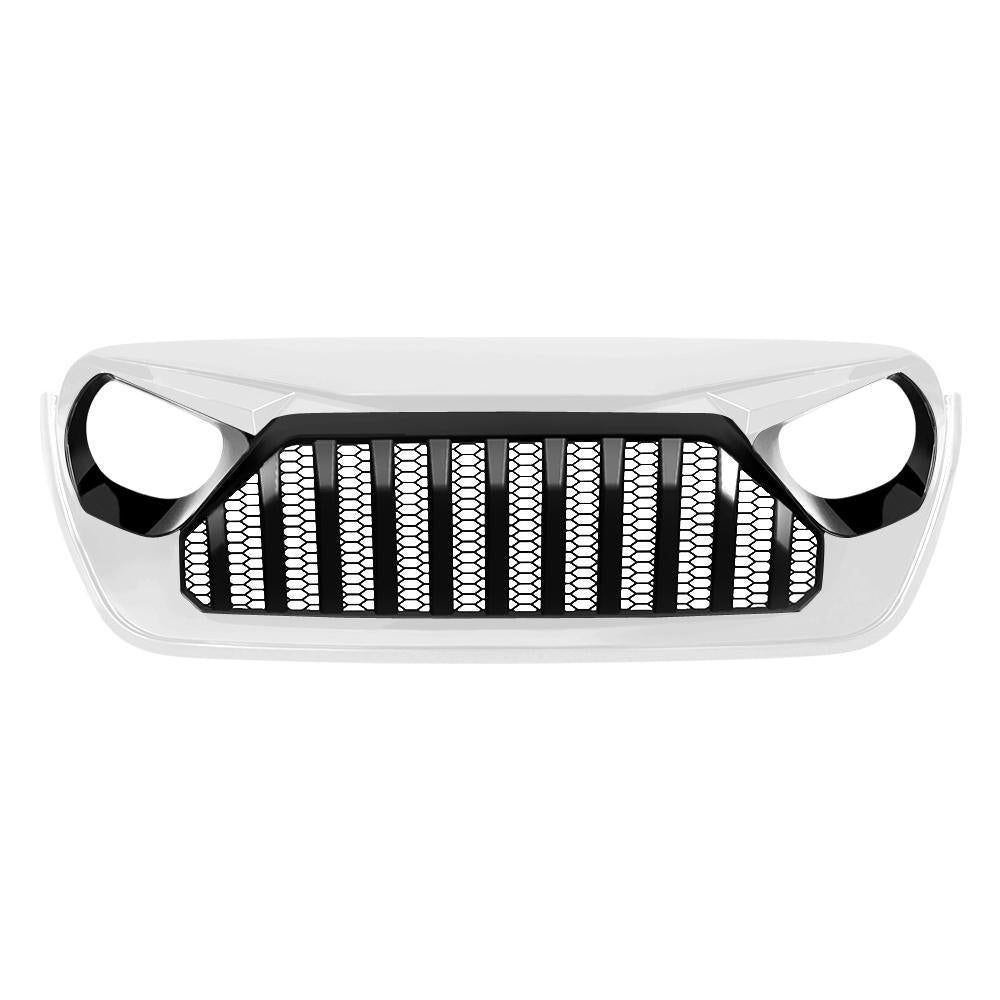 Gladiator Vader Grille w/ Mesh - Black & White for 18-22 Jeep Wrangler JL & Gladiator JT w/o TrailCam