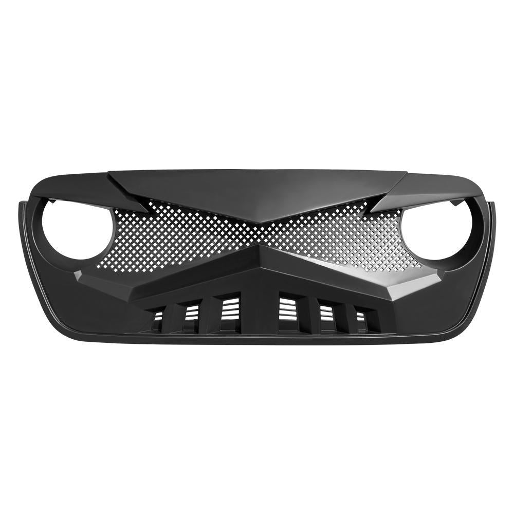 Hawke Grille - Matte Black for 18-21 Wrangler JL & Gladiator JT w/o TrailCam