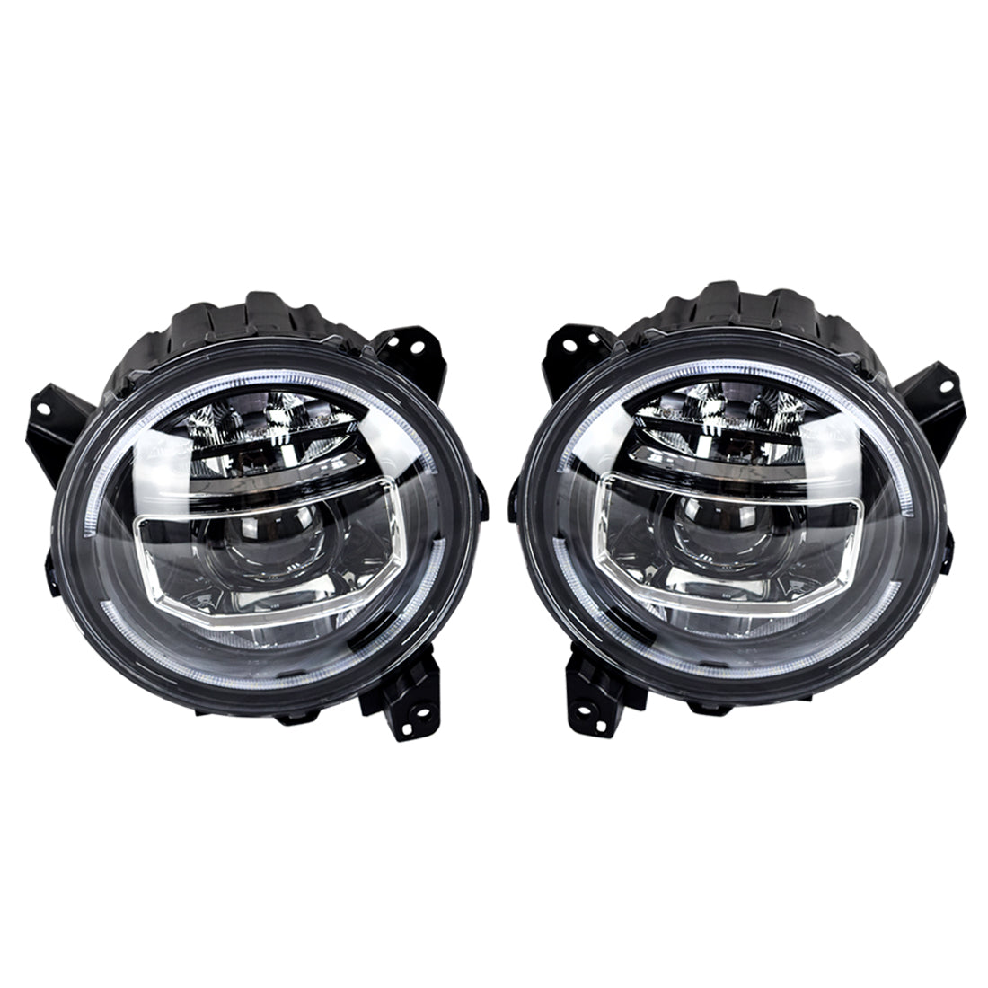 9 Inch Round Halo DRL LED Headlights W/Start-up Animation For 18-22 Jeep Wrangler JL & Gladiator JT