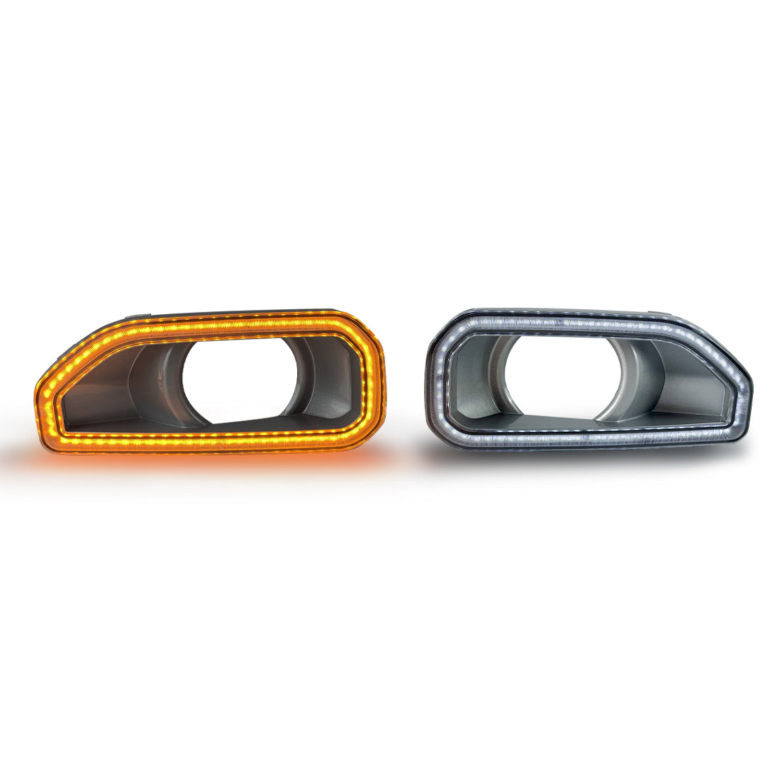 LED Front Bumper Fog Light Covers w/Turn signal  For 18-22 Jeep Wrangler JL & Gladiator JT