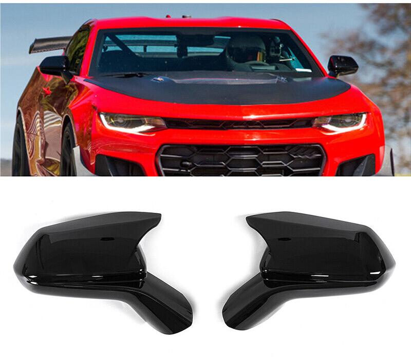 Side Mirror Covers-Glossy Black for 2016-2023 Camaro