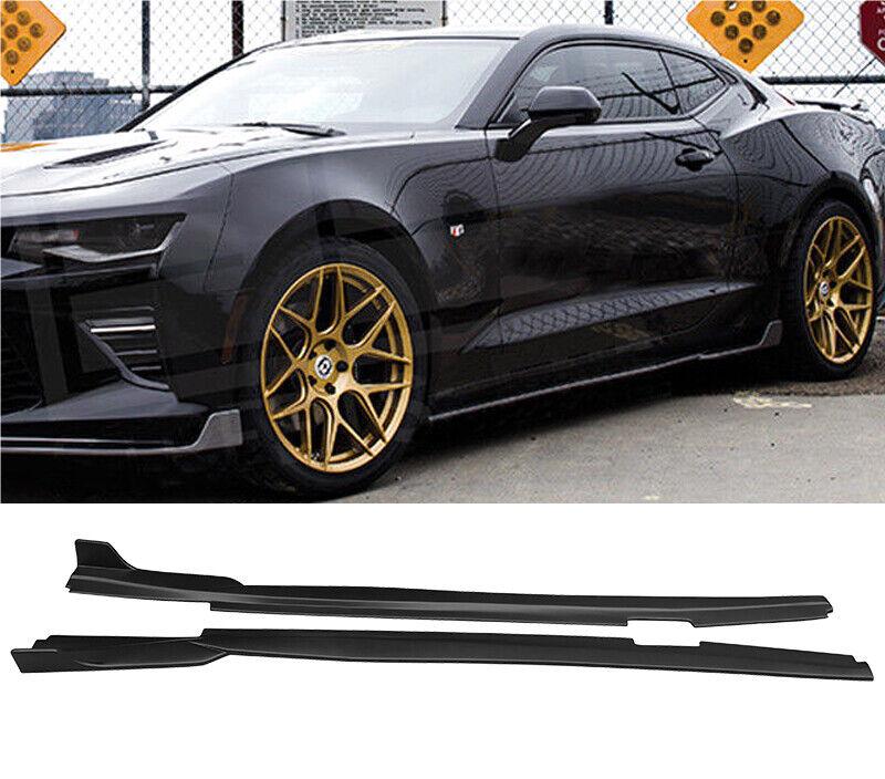 Side Skirts Extension Rocker Panel-Matte Black for 2016-2023 Chevrolet Camaro