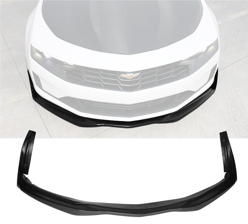 3PC V5 Style Front Bumper Lip-Unpainted Black for 2016-2018 Chevrolet Camaro