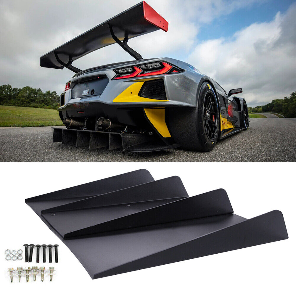 Rear Diffuser 4 Fins Bumper Splitter for 2020-2022 Chevrolet Corvette