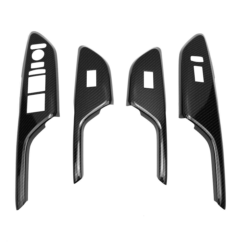 Door Window Lock Switch Lift Cover - Carbon Fiber for16-18 Honda Civic