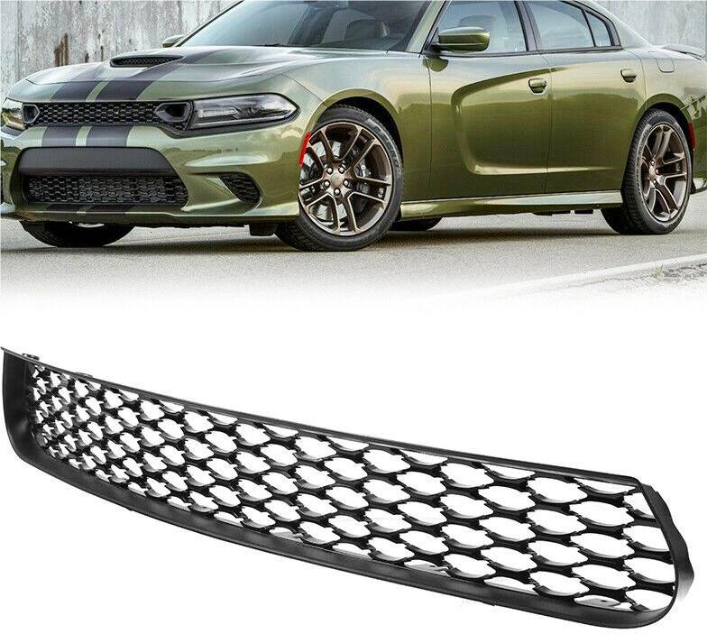 Front Bumper Lower Hood Grille-Matte Black for 2015-2023 Dodge Charger