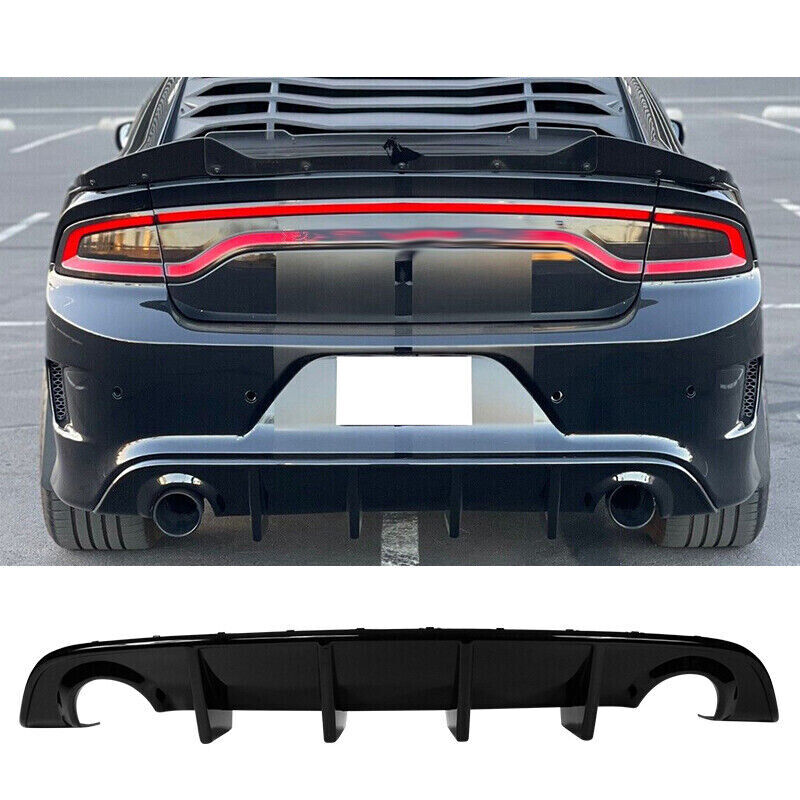 SRT Rear Diffuser-Glossy Black for 2015-2023 Dodge Charger