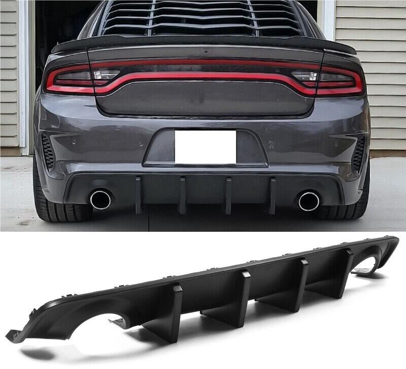 Widebody Rear Bumper Diffuser-Matte Black for 2020-2023 Dodge Charger