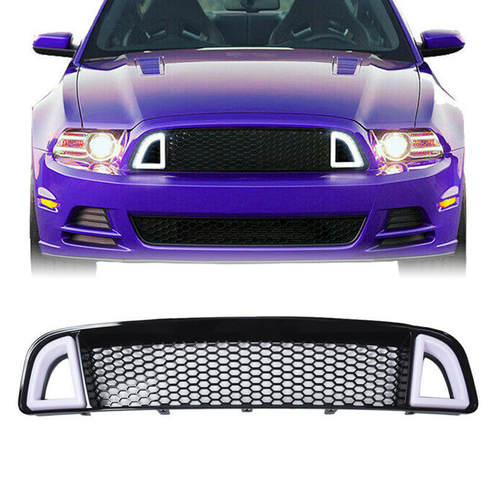 Front Upper LED Grille Honeycomb Style For 2013-2014 Ford Mustang Non-Shelby