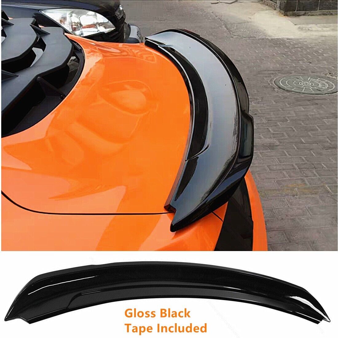 GT350 Style Rear Trunk Spoiler-Glossy Black for 2015-2023 Ford Mustangs