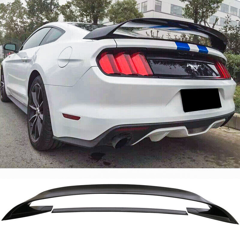 GT350R Style Trunk Spoiler Trim Kit-Glossy Black for 2015-2023 Ford Mustang