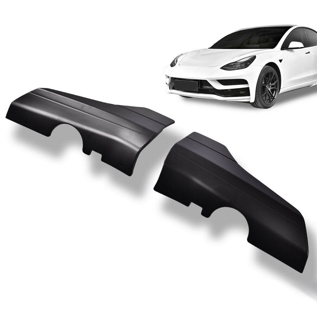 Matte Black Side Skirt -2Pcs For 17-21 Tesla Model 3