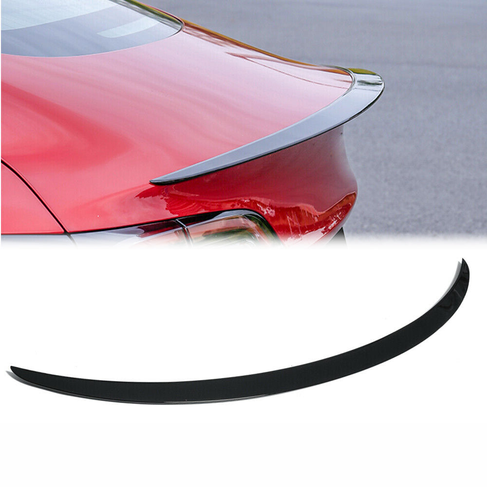 Rear Spoiler Trunk Wing - Glossy Black For 2017-2021 Tesla Model 3