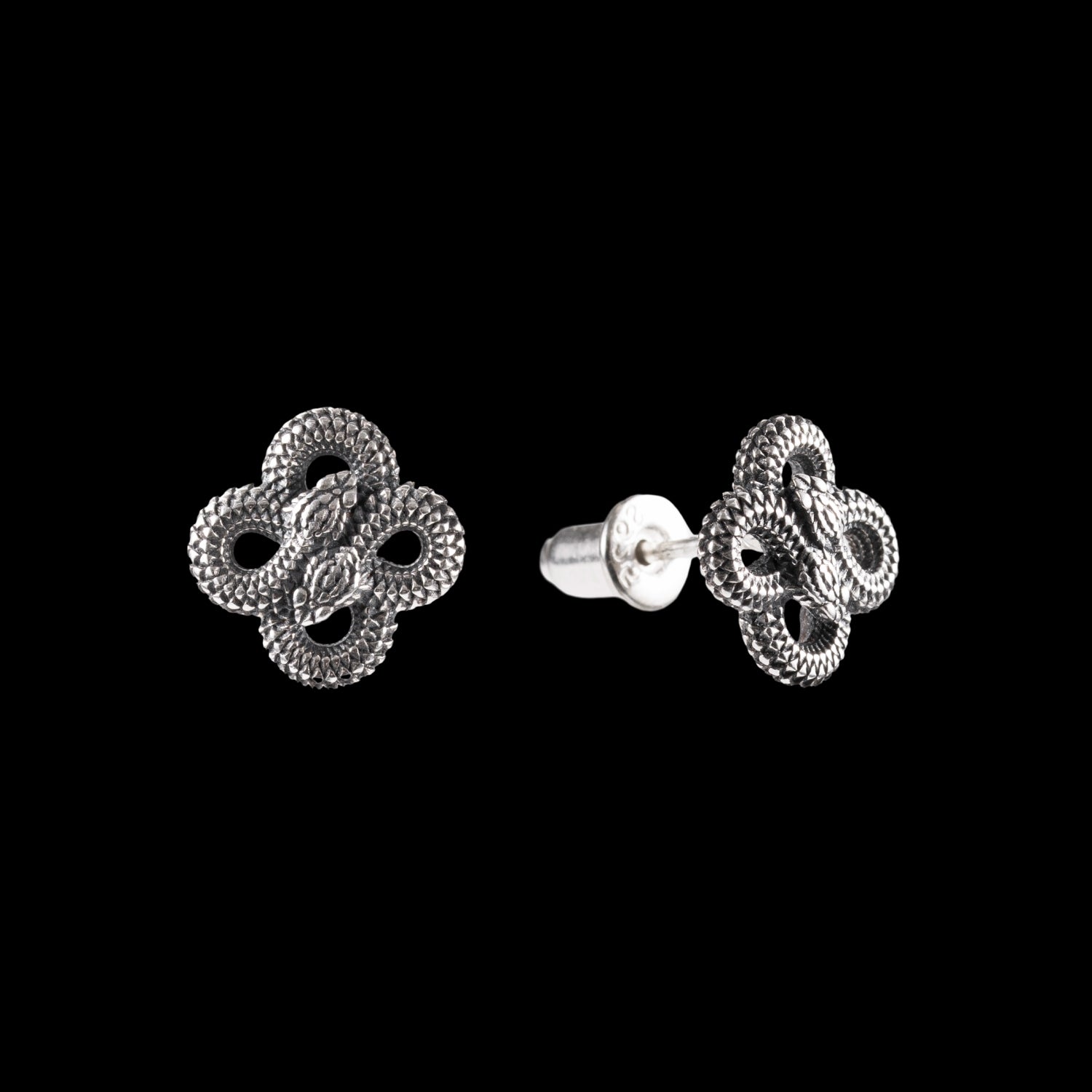 Double Snake Stud Earrings