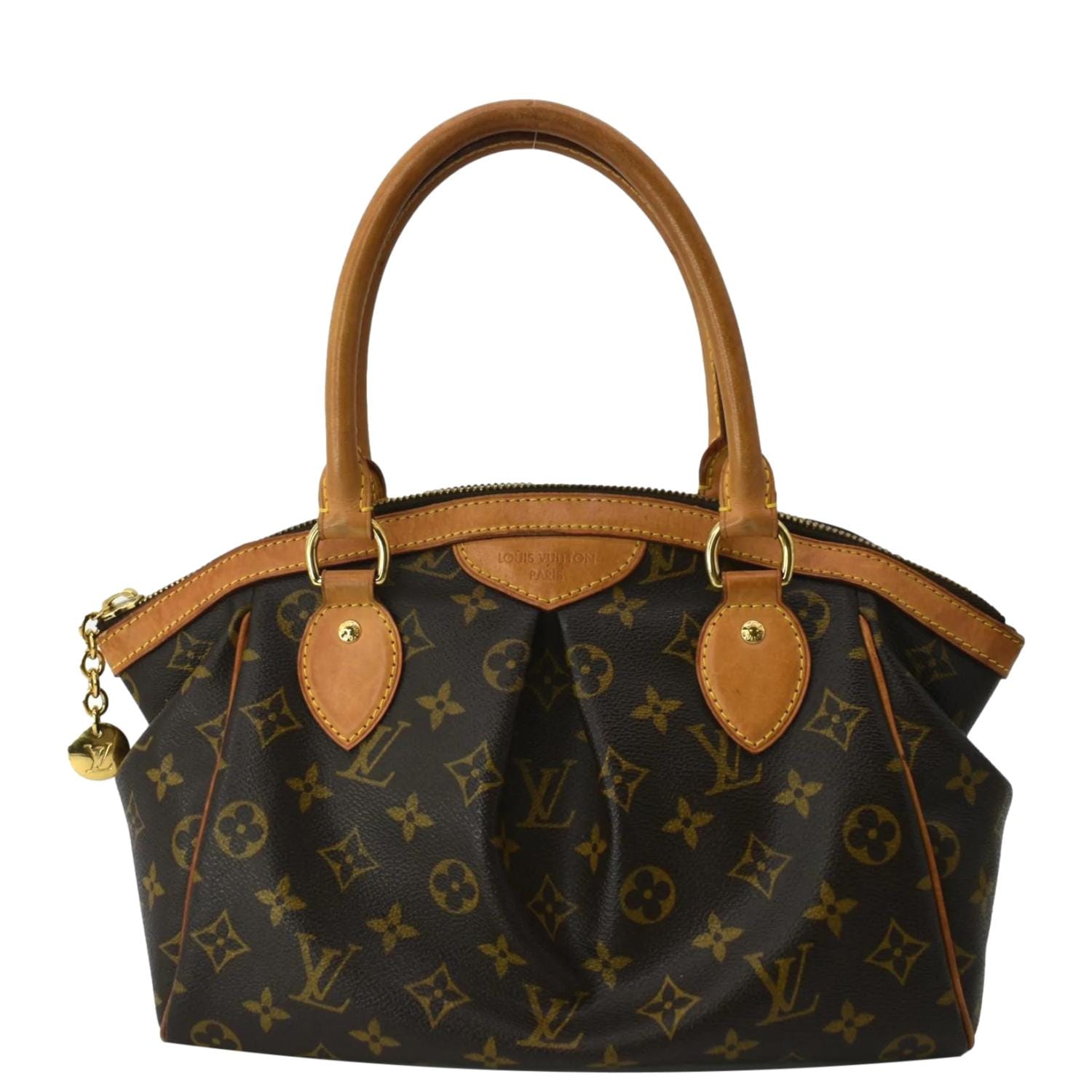 LOUIS VUITTON Tivoli PM Monogram Canvas Satchel Bag Brown