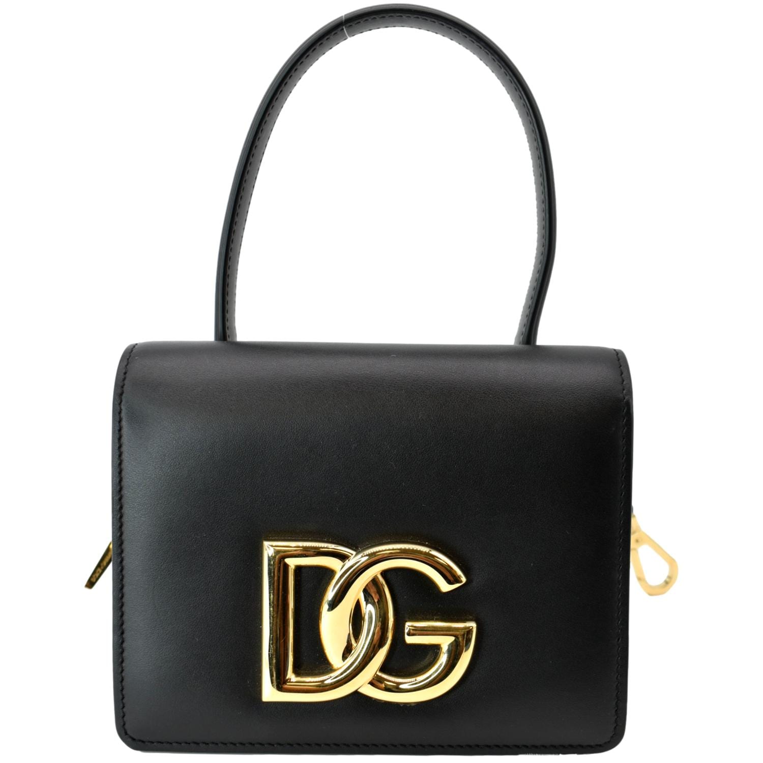 DOLCE & GABBANA Mini Leather Belt Bag Black