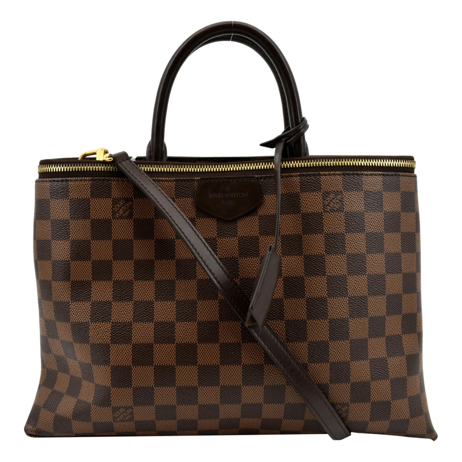 LOUIS VUITTON Brompton Damier Ebene Shoulder Bag Brown