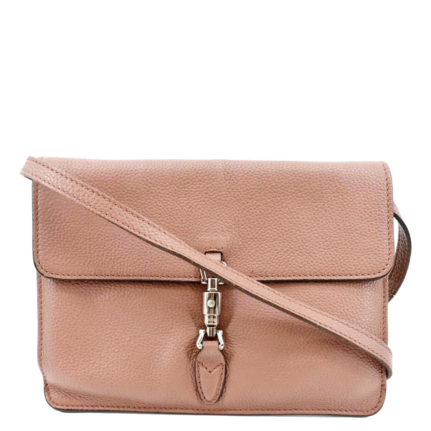 GUCCI Jackie Soft Convertible Mini Calfskin Crossbody Bag Light Pink