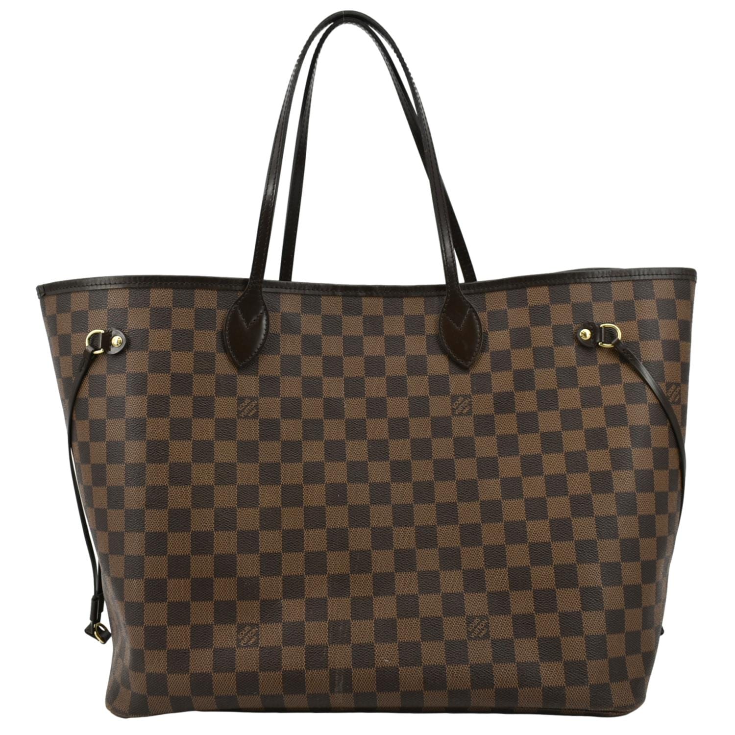 LOUIS VUITTON Neverfull GM Damier Ebene Tote Shoulder Bag Brown